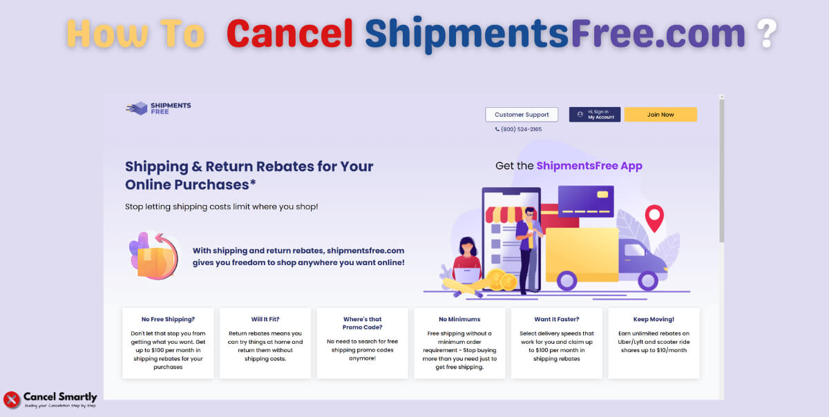 Cancel ShipmentsFree.com Subscription