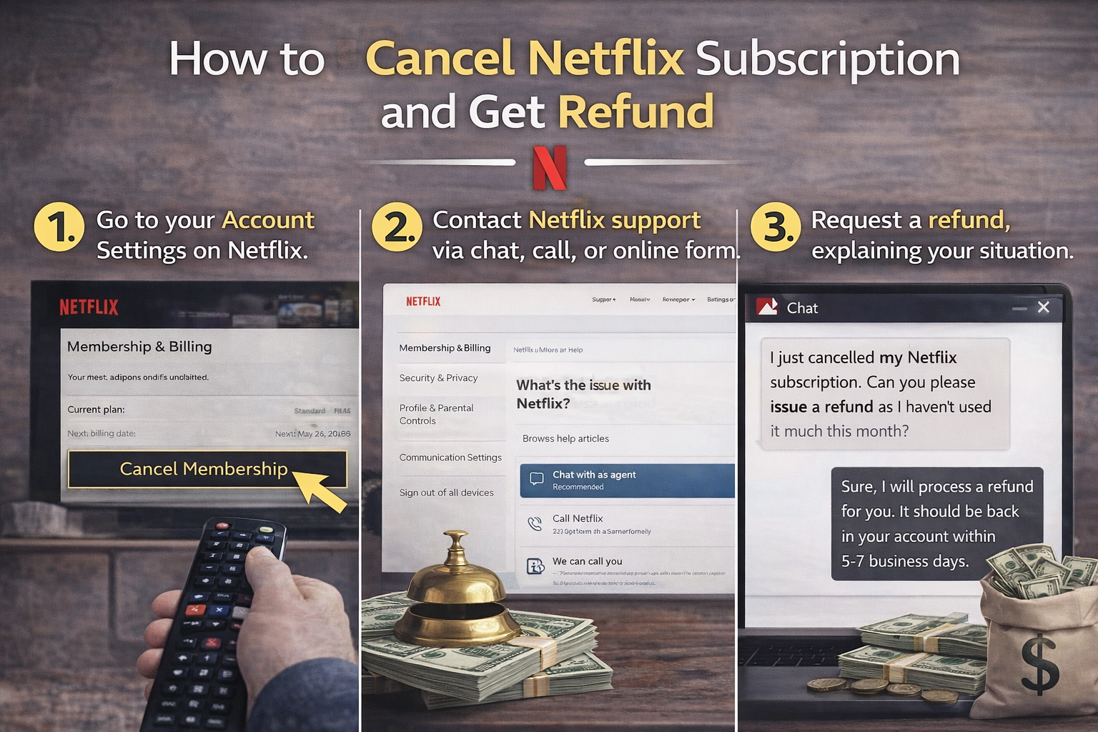 cancel netflix subscription and get refund