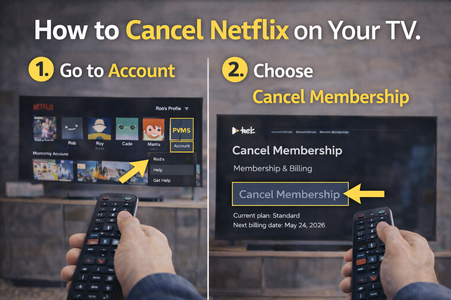 How to cancel Netflix on your TV