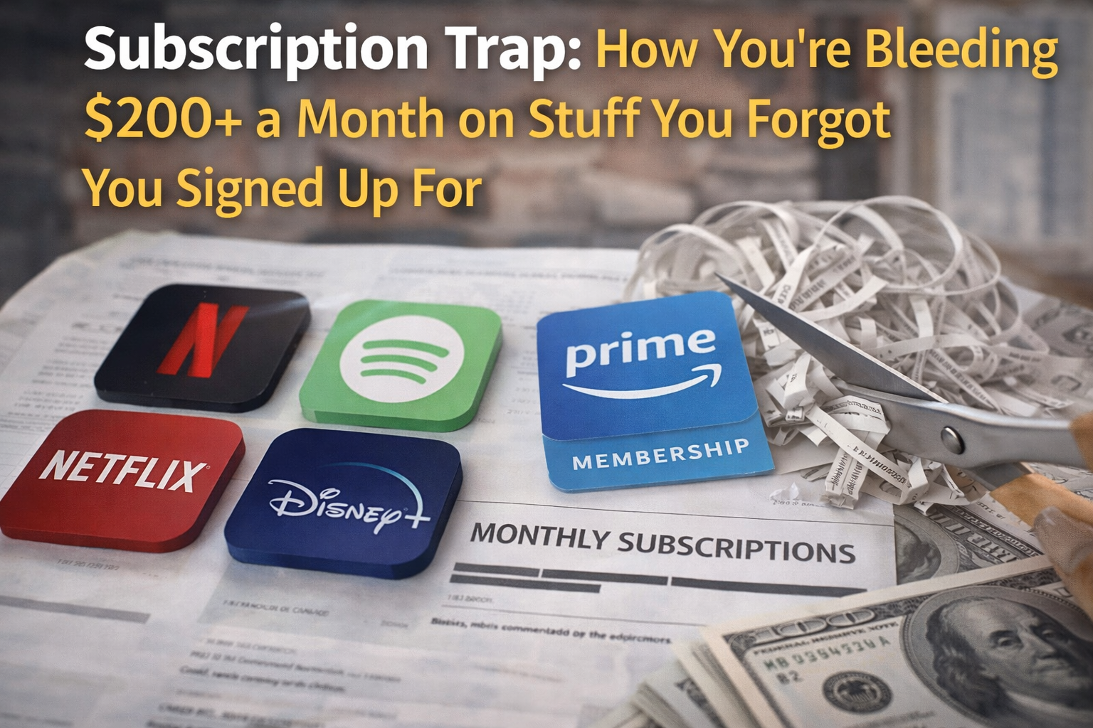 Subscription Trap How You’re Bleeding $200+ a Month on Stuff You Forgot You Signed Up For